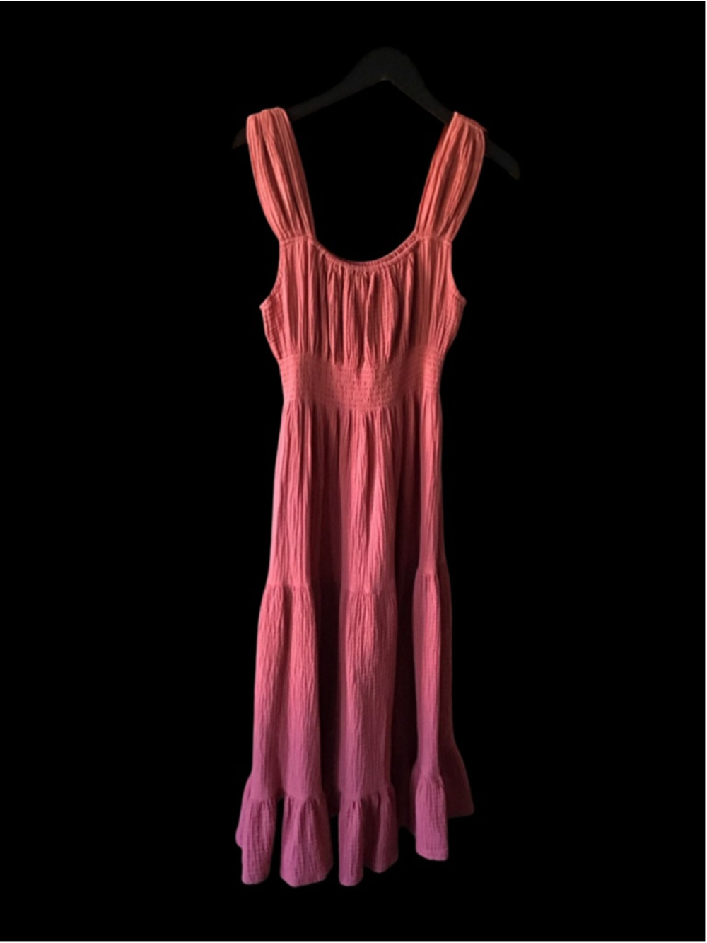Women's NOTHING FITS BUT Rust Tiered Midi Dress S